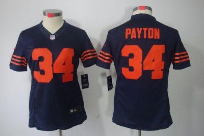 Jerseys Factory Cheap Nike Bears #34 Walter Payton Navy Blue Wom