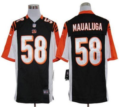 Jerseys Factory Cheap Nike Bengals #58 Rey Maualuga Black Team C