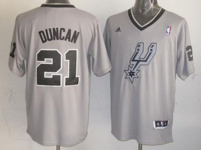 Jerseys Factory Cheap Spurs #21 Tim Duncan Grey 2013 Christmas D