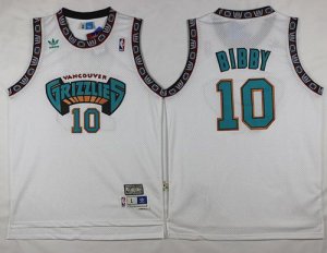 Jerseys Factory Cheap Grizzlies #10 Mike Bibby White TThrowback