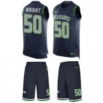 Jerseys Factory Cheap Nike Seahawks #50 K.J. Wright Steel Blue T