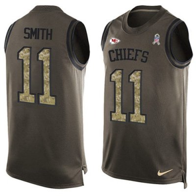 Jerseys Factory Cheap Nike Chiefs #11 Alex Smith Green Men's Sti