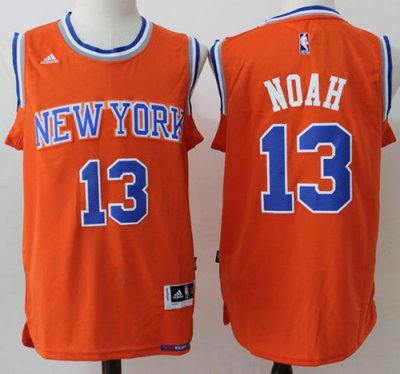 Jerseys Factory Cheap Knicks #13 Joakim Noah Orange Alternate St
