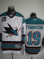Jerseys Factory Cheap Sharks #19 Joe Thornton Embroidered White