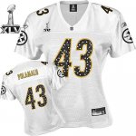 Jerseys Factory Cheap Steelers #43 Troy Polamalu White Women's S
