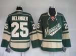 Jerseys Factory Cheap Wild #25 Eric Belanger Embroidered Green N