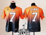 Jerseys Factory Cheap Nike Broncos #7 John Elway Orange/Navy Blu
