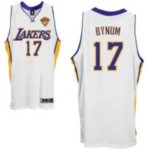Jerseys Factory Cheap Lakers #17 Andrew Bynum Embroidered White