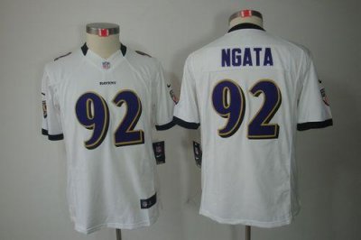 Jerseys Factory Cheap Nike Ravens #92 Haloti Ngata White Youth E