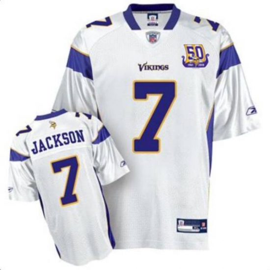 Jerseys Factory Cheap Vikings #7 Tarvaris Jackson White Team 50T - Click Image to Close