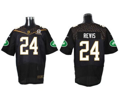 Jerseys Factory Cheap Nike Jets #24 Darrelle Revis Black 2016 Pr