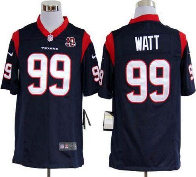Jerseys Factory Cheap Nike Texans #99 J.J. Watt Navy Blue Team C