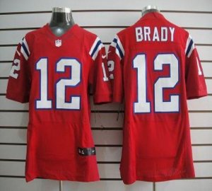 Jerseys Factory Cheap Nike Patriots #12 Tom Brady Red Alternate