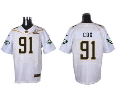 Jerseys Factory Cheap Nike Eagles #91 Fletcher Cox White 2016 Pr