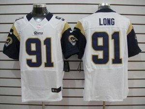 Jerseys Factory Cheap Nike Rams #91 Chris Long White Men's Embro