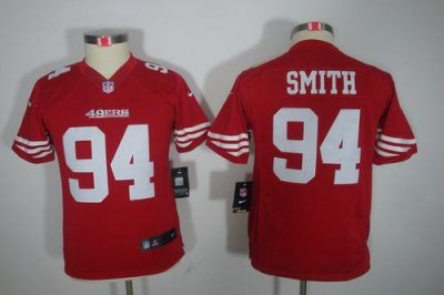 Jerseys Factory Cheap Nike 49ers #94 Justin Smith Red Team Color
