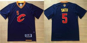 Jerseys Factory Cheap Cavaliers #5 J.R. Smith Navy Blue Short Sl