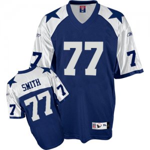 Jerseys Factory Cheap Cowboys #77 Tyron Smith Blue Thanksgiving