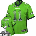 Jerseys Factory Cheap Nike Seahawks #11 Percy Harvin Green Super