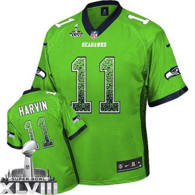 Jerseys Factory Cheap Nike Seahawks #11 Percy Harvin Green Super