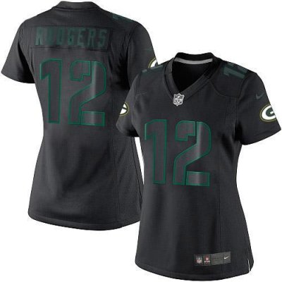 Jerseys Factory Cheap Nike Packers #12 Aaron Rodgers Black Impac
