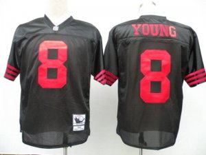Jerseys Factory Cheap Mitchell and Ness 49ers #8 Steve Young Bla