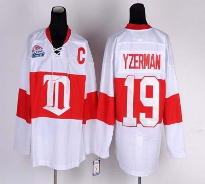 Jerseys Factory Cheap Red Wings #19 Steve Yzerman White Winter C