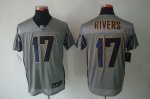 Jerseys Factory Cheap Nike Chargers #17 Philip Rivers Grey Shado
