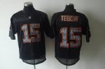 Jerseys Factory Cheap Broncos #15 Tim Tebow Black Sideline Unite