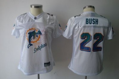 Jerseys Factory Cheap Dolphins #22 Reggie Bush White 2011 Women'