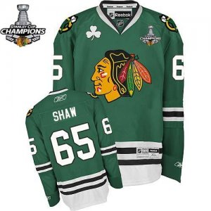 Jerseys Factory Cheap Blackhawks #65 Andrew Shaw Green Stanley C
