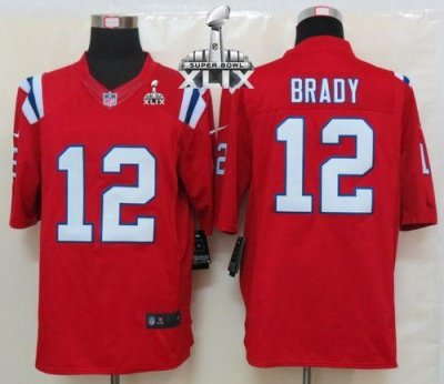 Jerseys Factory Cheap Nike Patriots #12 Tom Brady Red Alternate