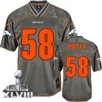 Jerseys Factory Cheap Nike Broncos #58 Von Miller Grey Super Bow