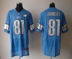 Jerseys Factory Cheap Nike Lions #81 Calvin Johnson Blue Team Co