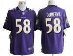 Jerseys Factory Cheap Nike Ravens #58 Elvis Dumervil Purple Team