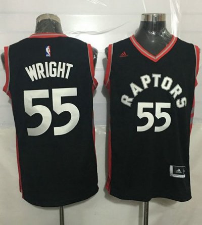 Jerseys Factory Cheap Raptors #55 Delon Wright Black Stitched NB