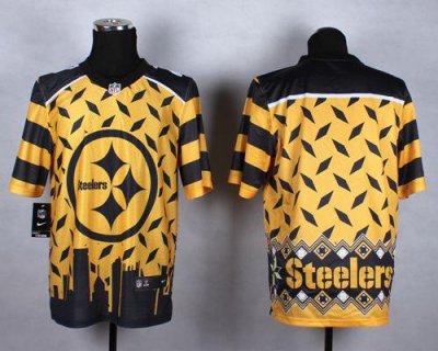 Jerseys Factory Cheap Nike Steelers Blank Gold Men's Stitched NF