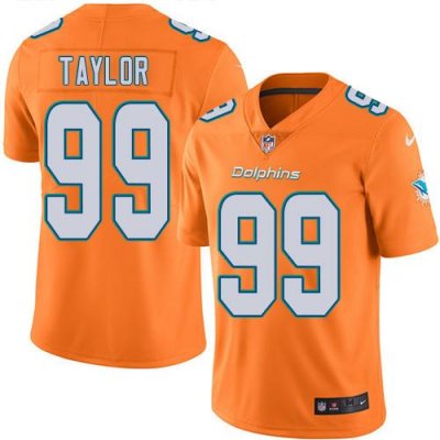 Jerseys Factory Cheap Nike Dolphins #99 Jason Taylor Orange Men'