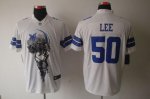 Jerseys Factory Cheap Nike Cowboys #50 Sean Lee White Men's Embr