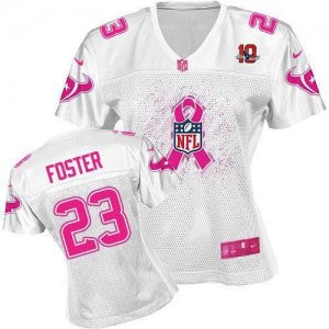 Jerseys Factory Cheap Nike Texans #23 Arian Foster White With 10