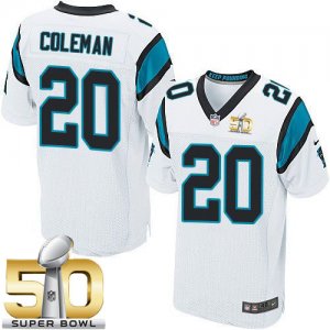 Jerseys Factory Cheap Nike Panthers #20 Kurt Coleman White Super