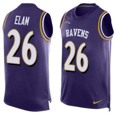 Jerseys Factory Cheap Nike Ravens #26 Matt Elam Purple Team Colo