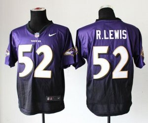 Jerseys Factory Cheap Nike Ravens #52 Ray Lewis Purple/Black Men