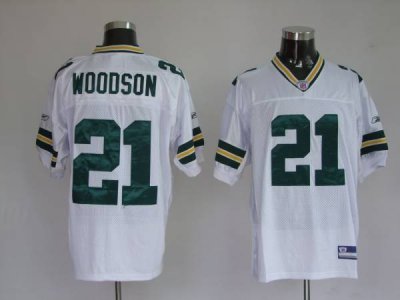 Jerseys Factory Cheap Packers #21 Charles Woodson White Stitched