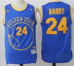 Jerseys Factory Cheap Warriors #24 Rick Barry Blue Throwback Gol