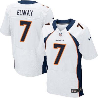 Jerseys Factory Cheap Nike Broncos #7 John Elway White Men's Sti