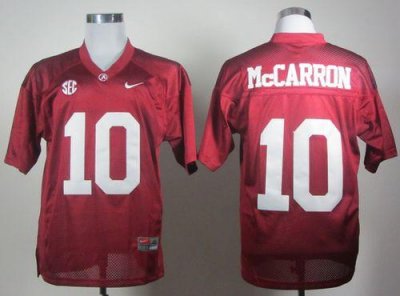 Jerseys Factory Cheap Crimson Tide #10 AJ McCarron Red 2012 SEC