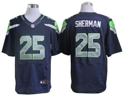 Jerseys Factory Cheap Nike Seahawks #25 Richard Sherman Steel Bl