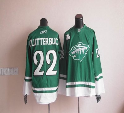 Jerseys Factory Cheap Wild St Patty's Day #22 Cal Clutterbuck Gr