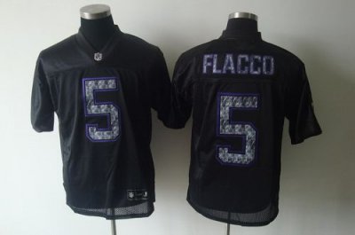 Jerseys Factory Cheap Sideline Black United Ravens #5 Joe Flacco